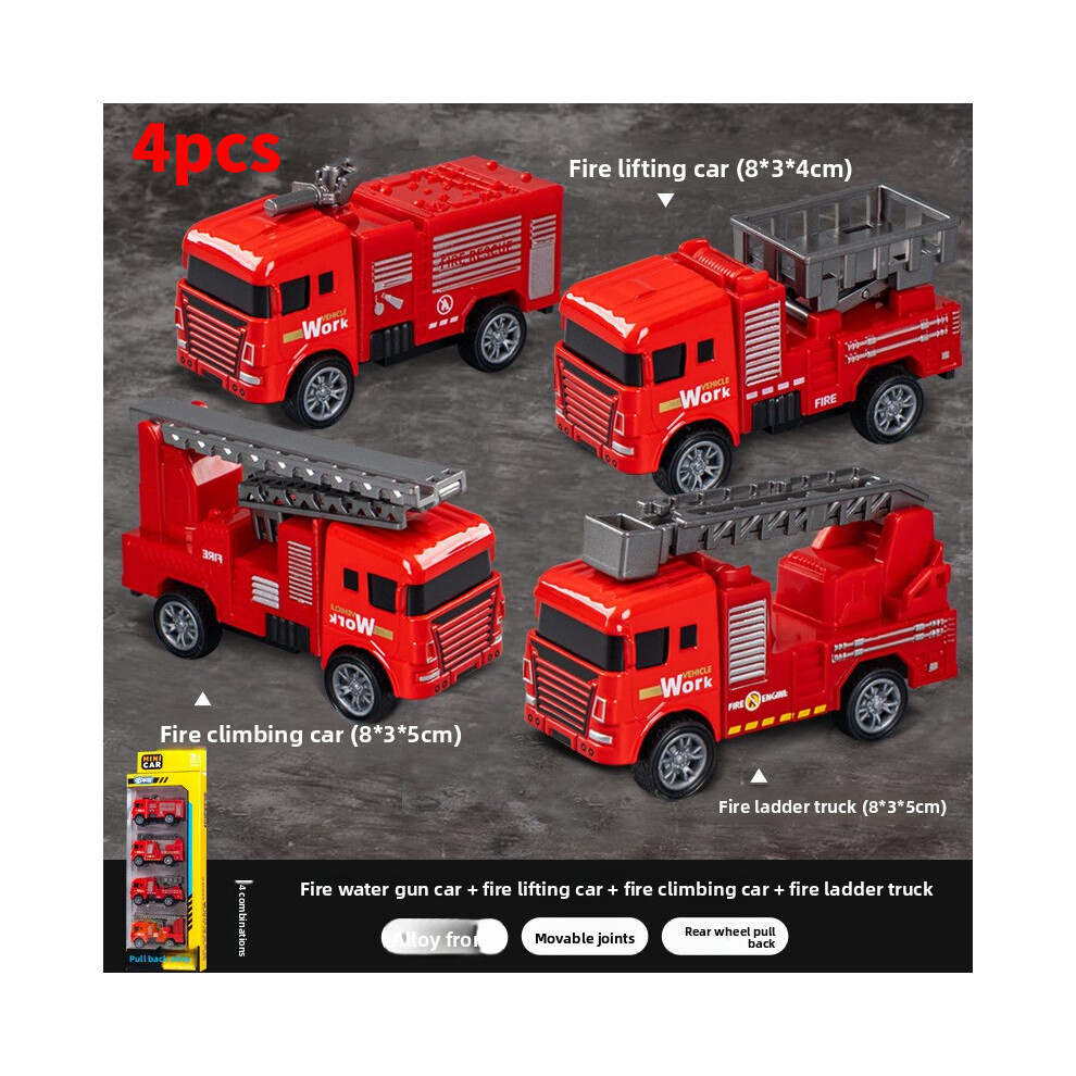 (Silver Fire Truck) Toys Children Force Alloy Firetruck Inertia Drive Interactive Gift Play Festival-image-OPC-PJBYRGZ-NEW