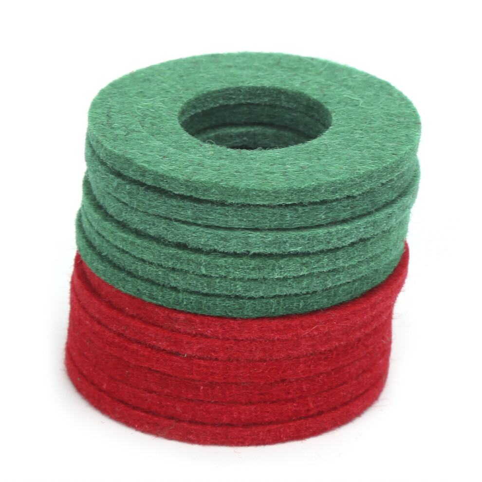 12Pcs Felt Battery Terminal Washers - Protect 6V/12V Terminals Red/Green 9341333268035
