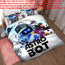 (Style I, Single(135x200cm)) Astro Cartoon Bot Bedding Duvet Cover Pillow Case Set Single Double Bedroom