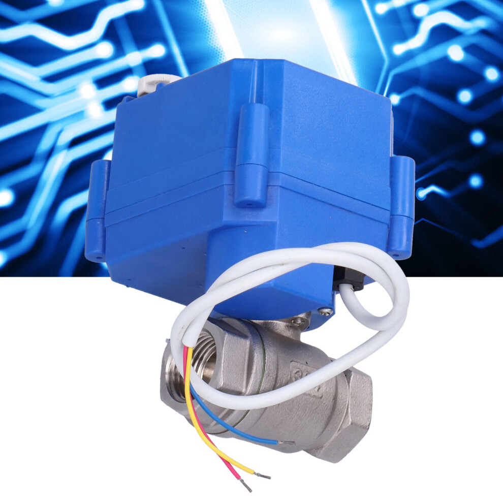 Straight Hydraulic Fitting With Motorized Ball Valve Stainless Steel Dn15 Dc12v 7901333270081