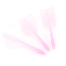 3 Pcs 2BA Clear Dart Shafts & Flights - Pink Standard Size Anti Break Design