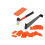 Wood Floor Installation Tools Kit, Spacers, Tapping Block, Rubber Hammer, Orange/Black/Red 16