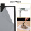Cache-échelle pour lit superposé 32oz, 78x39cm, gris 4