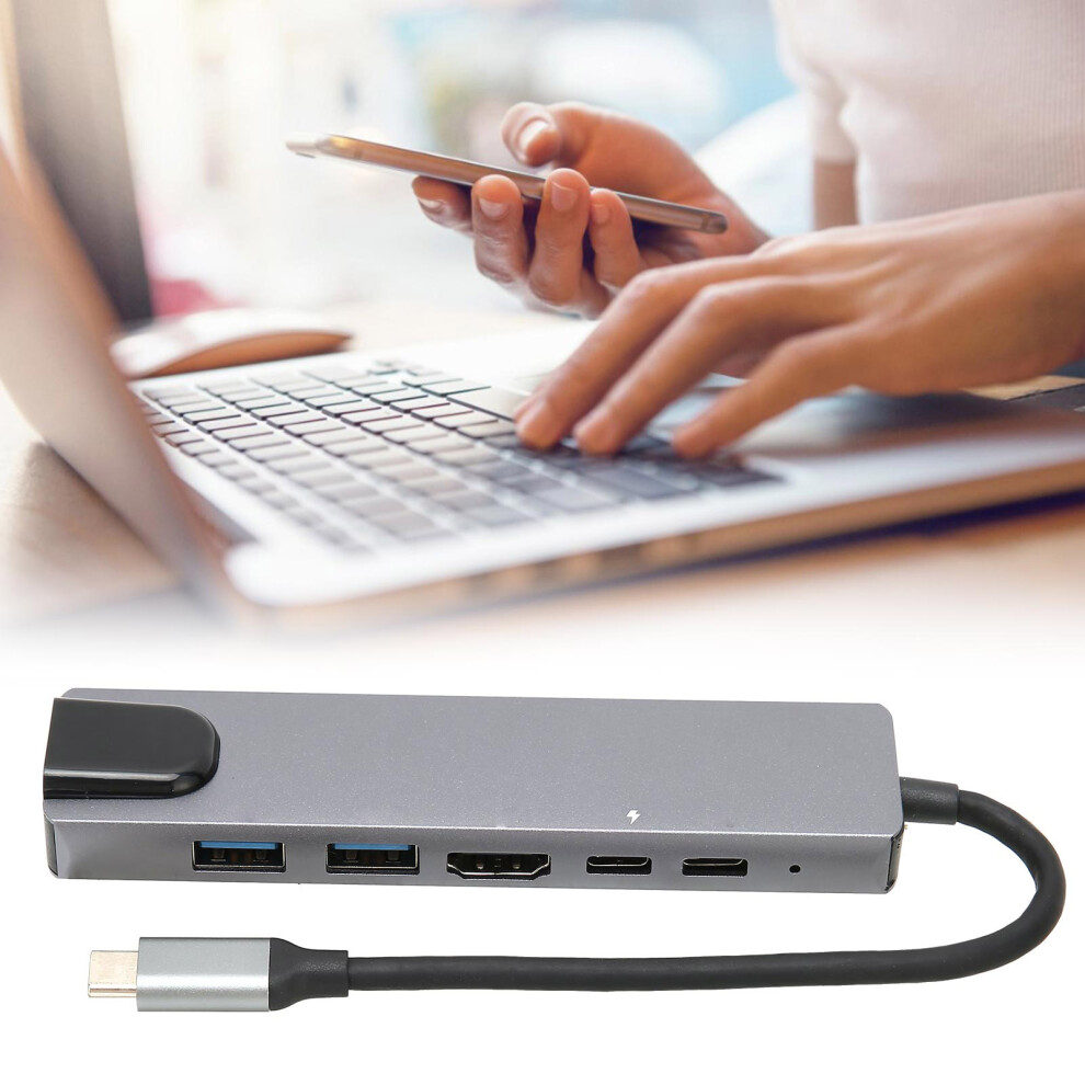 Compact 6-In-1 Usb-C Dock: 4K Hdmi Fast Usb3.0 Rj45 87W Pd Charging 7901333276267