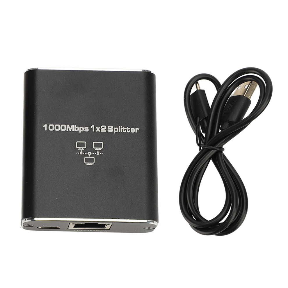 1 To 2 Ethernet Splitter 1000Mbps High Speed Rj45 9121376236983