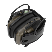 Cache-oreilles pliables verts - Réduction du bruit, 2xAAA