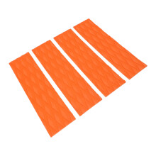 4 Stück Surfboard-Traktionspads Vorderseite rutschfest für Skimboards Kajaks Orange
