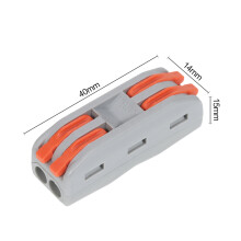 10 pièces connecteurs de fils orange 2 entrées 2 sorties 24 A