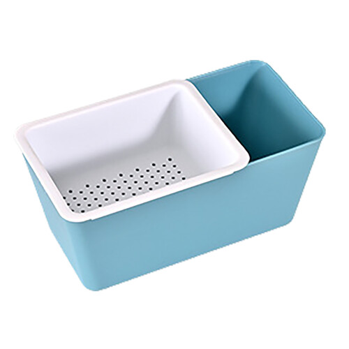 Organizzatore per snack a due livelli 200 g 175x85x100mm blu 2