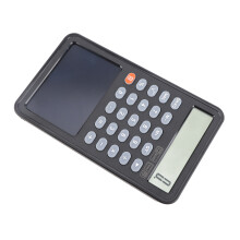 12-stelliger LCD-Notizblock-Taschenrechner ABS, 190 mAh, Schwarz