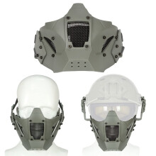 Airsoft Half Face Mask Metal Fabric for BB Gun/CS Game/Paintball (Color: WG)