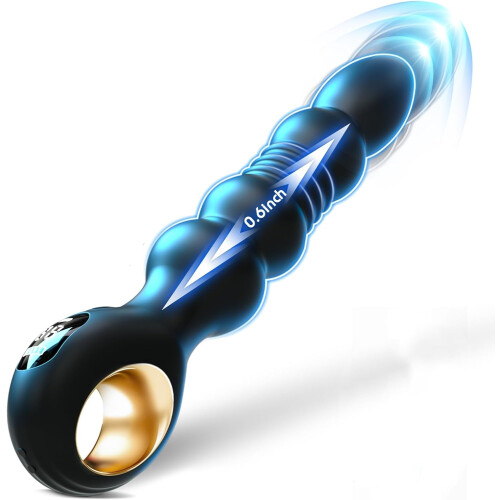 Thrusting Anal Beads Butt Plug, Thicker Longer Prostate Massager