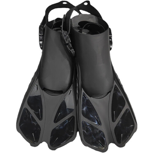 Schwimmflippers Open Heel Adjustable Light Travel Short Fins 1