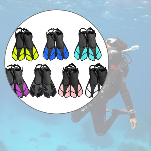 Schwimmflippers Open Heel Adjustable Light Travel Short Fins 2