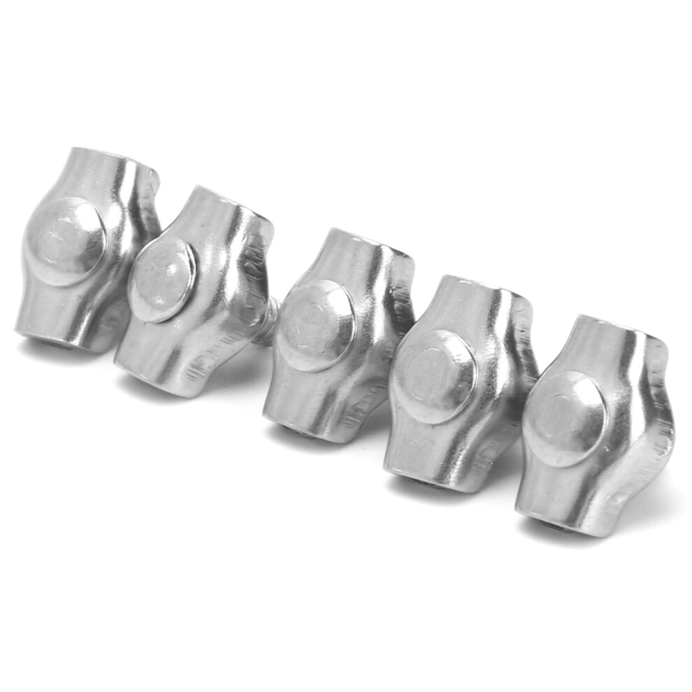 5Pcs Stainless Steel Rope Clamp 2Mm Marine Hardware Fixation Clip 8401333289230