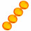4pcs 6cm/2.36in Motorcycle Turn Signal Light Lens 3