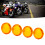 4pcs 6cm/2.36in Motorcycle Turn Signal Light Lens 11