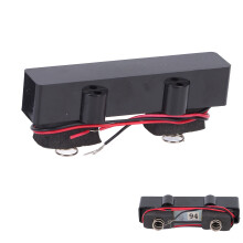 Noiseless Electric Bass Pickup Set 91mm/94mm Black Metal Plastic Cover