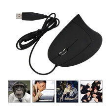 Souris USB verticale pour gaucher 1600dpi 125x75x62mm