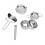 Set da 10 pezzi per dumplings – Acciaio inossidabile, Argento 16