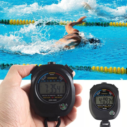 Sports stopwatch, timer, multifunctional, digital, large display, countdown/countup/lap statistics 1