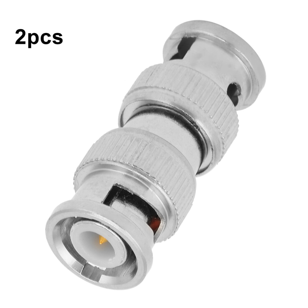 2Pcs Bnc Male To Bnc Male Coaxial Rf Connectors For Cctv Security Camera System 3161333308717