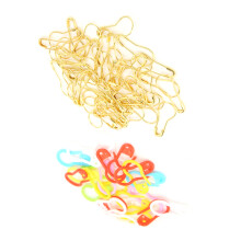 50pcs Plastic & Iron Golden Calabash Safety Pins for Sewing Crafts