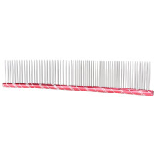 Pettine per animali a denti doppi, rosso, 18,6 3 cm