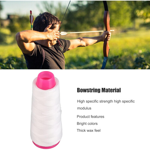 120 Metres Long Recurve Bowstring, Bow String Rope Manufacturing Thread, High Molecular Polyethylene, Nylon Serving Thread (White) 1