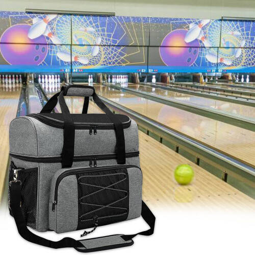 Bowling Ball Bag for 2 with Shoes Storage 2