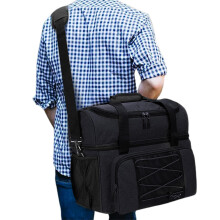 Bowling Tote Bag Carry Bag with Padded Strap and Ball Holder Carry Bag with Padded Divider and Ball Holder