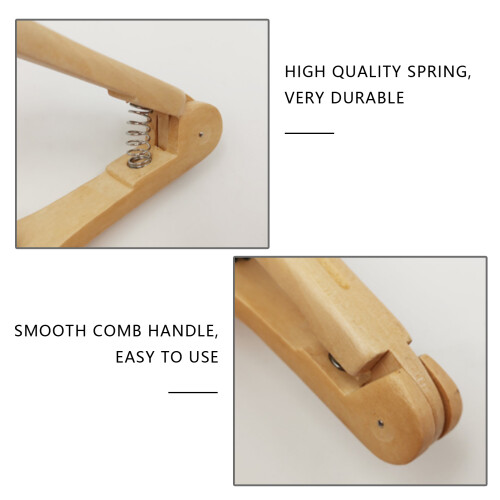 Peigne lissant en bois massif double-face 2