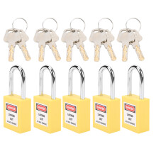5 pezzi di lucchetto di blocco LOTO 38 mm 6 mm nylon giallo