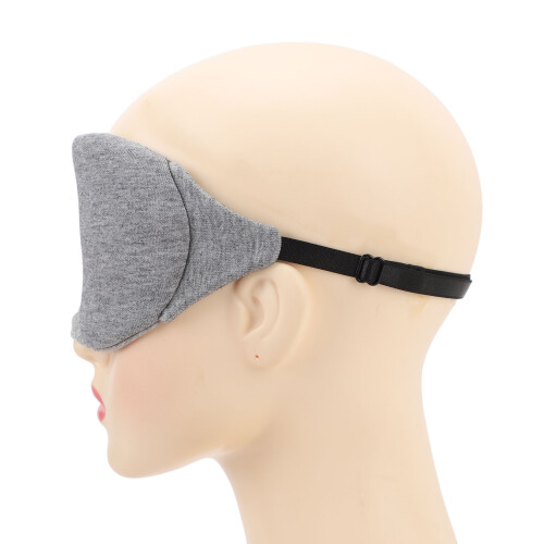 Breathable Cotton Sleep Eye Cover – Adjustable, Light Blocking Gray 2