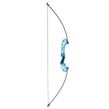 Recurve Bow, Bow with Straight Pull, 30/40 lbs for Adults, Youth, Archery, Metal Riser, 53 Inch Hunting Practice Bows (Straight Draw Blue, 30 lb)