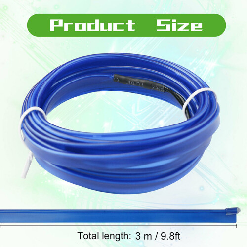 3M Blue Flexible LED Car Ambient Light Strip - 5V USB Interior Decor 2