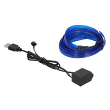3M Blue Flexible LED Car Ambient Light Strip - 5V USB Interior Decor
