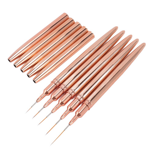 5-teiliges Nagelkunst-Pinsel-Set - Multifunktionsgriff