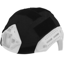 Tactical Outdoor Helmet Cover, Camouflage Combat MK Helmet Accessories, 500D Nylon, for Airsoft Hunting Paintball (Color : Black, Size : L)