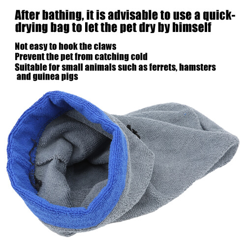 Sac gris absorbant pour serviette de bain 24x36 cm Animaux 2
