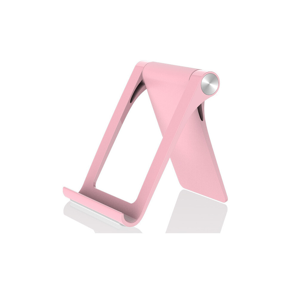 (Pink) Stand Phone Desktop Holder Tablet Stand Holder Foldable Mount Adjustable Angle Pink