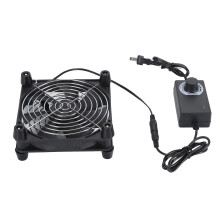 140mm Gehäuselüfter 12V 0,45A Einstellbare Lüftergeschwindigkeit Leiser PC-Kühllüfter mit Netzstecker zum Austausch Schwarz