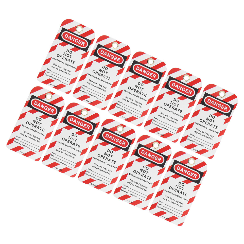 Equipment Lockout Tags Pack - 10Pcs Durable Pvc Safety Warning Labels 9441333319994