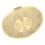 Messing-Blumenrelief-Untertassenplatte Gold 14