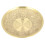 Messing-Blumenrelief-Untertassenplatte Gold 16