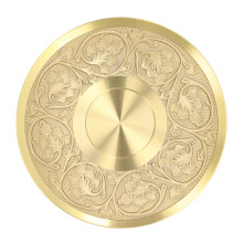 Messing-Blumenrelief-Untertassenplatte Gold