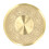 Messing-Blumenrelief-Untertassenplatte Gold 1