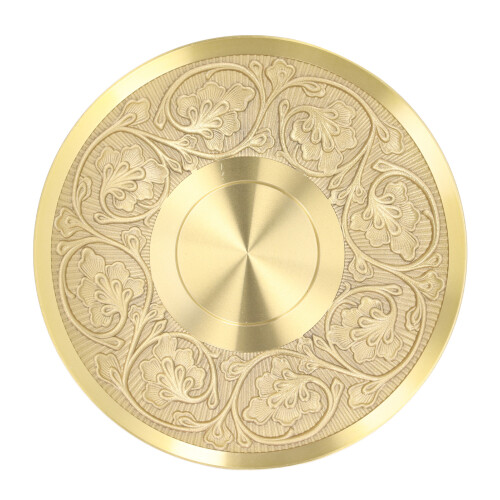 Messing-Blumenrelief-Untertassenplatte Gold