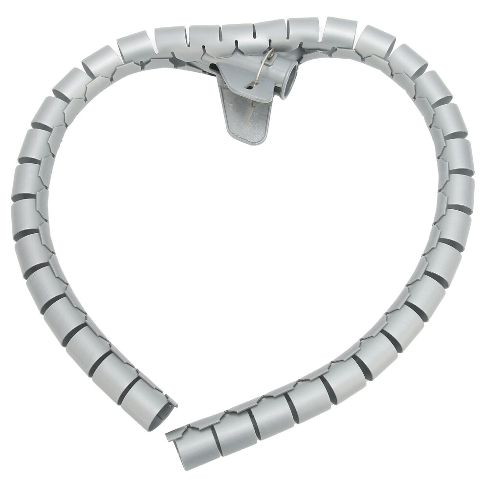 Cable Sleeve Organizer Coiled Wire Management Tube 10M Gray Dia10mm 4191333325369