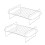 Grille de cuisson à double couche 410g 20x13x7cm argent 16